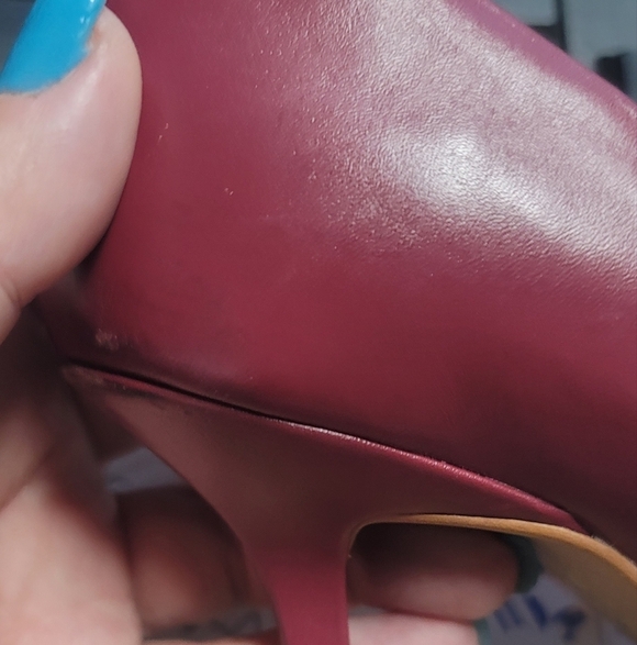 Vince Camuto karala red wine Stiletto Heels Pointed Toe pumps leather 6.5 - Picture 6 of 7